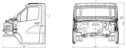 Single-row Painted Cabin UC1C11-5000014 for Ural-Next Vehicles