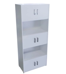 Wide Semi-Open School Cabinet with 5 Shelves - Model 95740-001