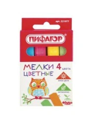 PIFAGOR Colored Chalk Set, 4 Pieces, Square