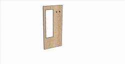 Adele Mirror Wall Panel AR07 with Hooks, 750x1600x18mm