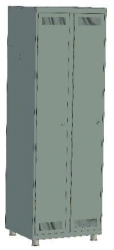 Metal Clothing Locker with Legs - Two Sections