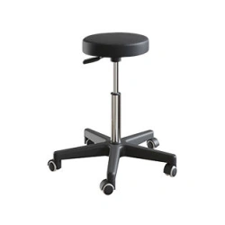 Black Leatherette Stool Theta 1 L