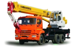 Mobile Crane KS-45717K-1R with Modifications for Construction Tasks