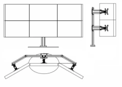 Desk Mount Extension RM 09/04 for Monitors and Screens