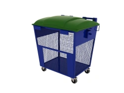 Mobile Mesh Container for Selective Waste Collection with Plastic Lid (K-C-P)