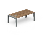 Executive Desk with Metal Legs