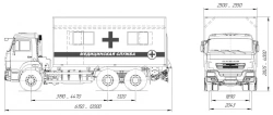 Medical Service Van on KAMAZ Chassis Model 57563 Modification 57550Z