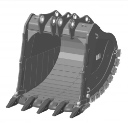 Heavy-Duty Rock Bucket RD-270.24.XS145-V2-X-NF
