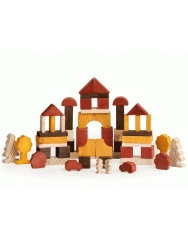 Daytime Colors Wooden Construction Set (55 Pieces) Model 6674-22