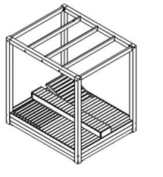 Wooden Bench with Canopy for Public Spaces, Model 11025