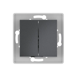 CADUCEUS ALING PRESTIGE Dual Switch 10A 250V Graphite, Model 6006.2