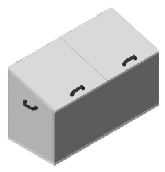 Oil-Absorbent Material Storage Container, Series 1712