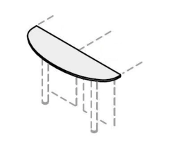 Connecting Extension for Office Furniture Set "Agat