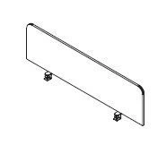 Wooden Office Screen in MDF - "Line" Furniture Set