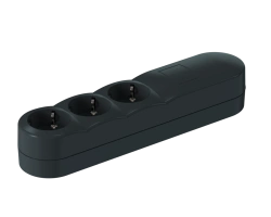 CADUCEUS ALING Connector Product 3x16A Extension Socket 3.6kW 250V, Anthracite, Art. 443.A