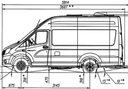GAZelle NN Chassis A69R22 with Diesel Engine