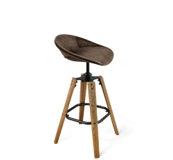 Semi-Bar Stool with Wooden Frame - Sheffilton SHT-ST19-SF1/S93