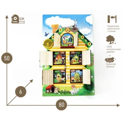 Wall-mounted Educational Busy Board "Teremok" - Fairy Tale Series