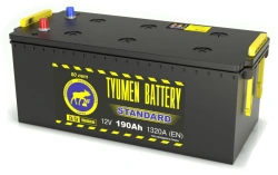 Lead Starter Battery TYUMEN BATTERY 6СТ-190L STANDARD Bolt