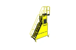 Adjustable Platform Ladder with Mechanical Lift, Compact Aluminum 3AL2
