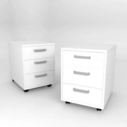 Mobile Storage Cabinet with 3 Drawers