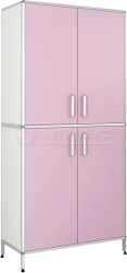 Four-Door Cabinet on Rounded Aluminum Frame - Model ШМ-7