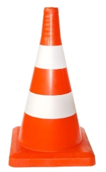 Traffic Safety Cone KS-2.5 with White Reflective Stripes 510mm