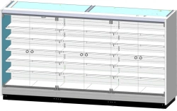 Universal Wall-Mounted Refrigerated Display Case Warsaw 210/105 VXSnp-3.75