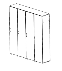 Modular Wardrobe Unit for Clothing Storage, Model SMD.21