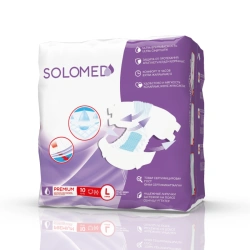 Premium Disposable Adult Diapers for Severe Incontinence, Size L, 10 pcs