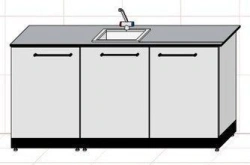 Laboratory Washing Table Metal Customizable