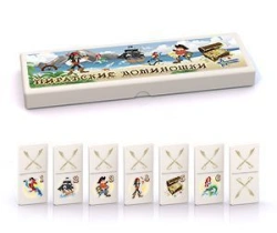 Classic Domino Game "Pirates" - Small Size