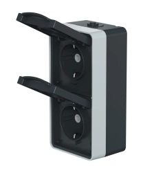 CADUCEUS ALING Protecta Vertical Double Socket with Earth Ground