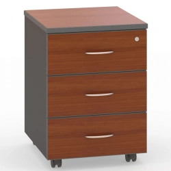 Strategy Office Furniture Rolling Cabinet with Lock, 3 Drawers - T08
