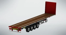 Four-Axle Flatbed Semi-Trailer for Dangerous Goods FSA-544A