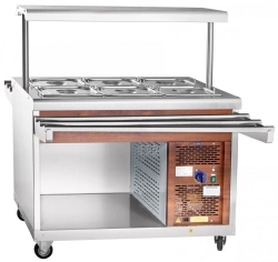 High Temperature Refrigerated Showcase Counter with Neutral Cabinet PVV(N)-70PM-NSH (Catering)