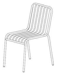 Metal Chair for Public Spaces - Model 20401