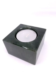 Rectangular Candle Holder (Jade) 60x60x40