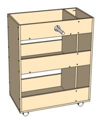 Mobile Storage Cart for Preschool Sports Equipment