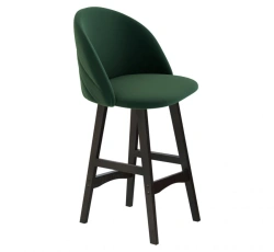Elegant Microvelvet Semi-Bar Stool Sheffilton SHT-ST35-2/S65-1