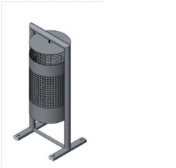 Metal Waste Collection Container for Public Spaces, Model 9017