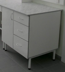 Two-Section Side Cabinet with Door and Drawers