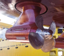 Propulsive Steering Column with Installed Propeller