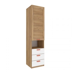 Oliver LD.524060.000 M Bookshelf Front with Drawers Set (Golden Oak/White)