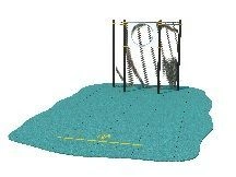 Round Target on Stands for Tennis Ball Throwing Test, Model ATM-018