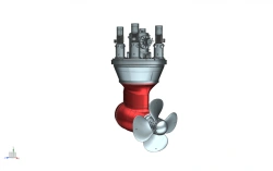 Full-Rotating Ship Propulsion and Steering Column AT65E