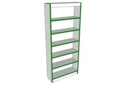 Wooden Shelving Unit for Book and Document Storage