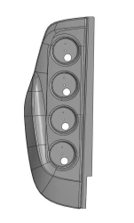 Complete Left Headlight Mask for LG Vehicles 5299-401-5602532