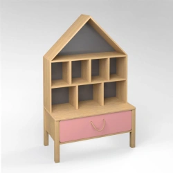 Scandinavian Style Kids Toy Shelf "House" Model 56014-001
