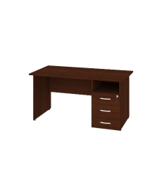Wooden Writing Desk with Hanging Drawer Unit